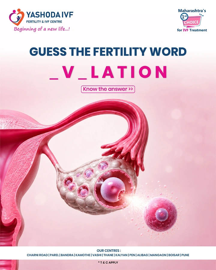 IVF & Fertility Clinics creative ad: Fill-the-blank ovulation word game