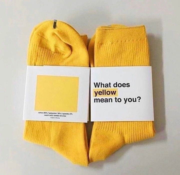 Socks Brands creative ad: Color question tied to product