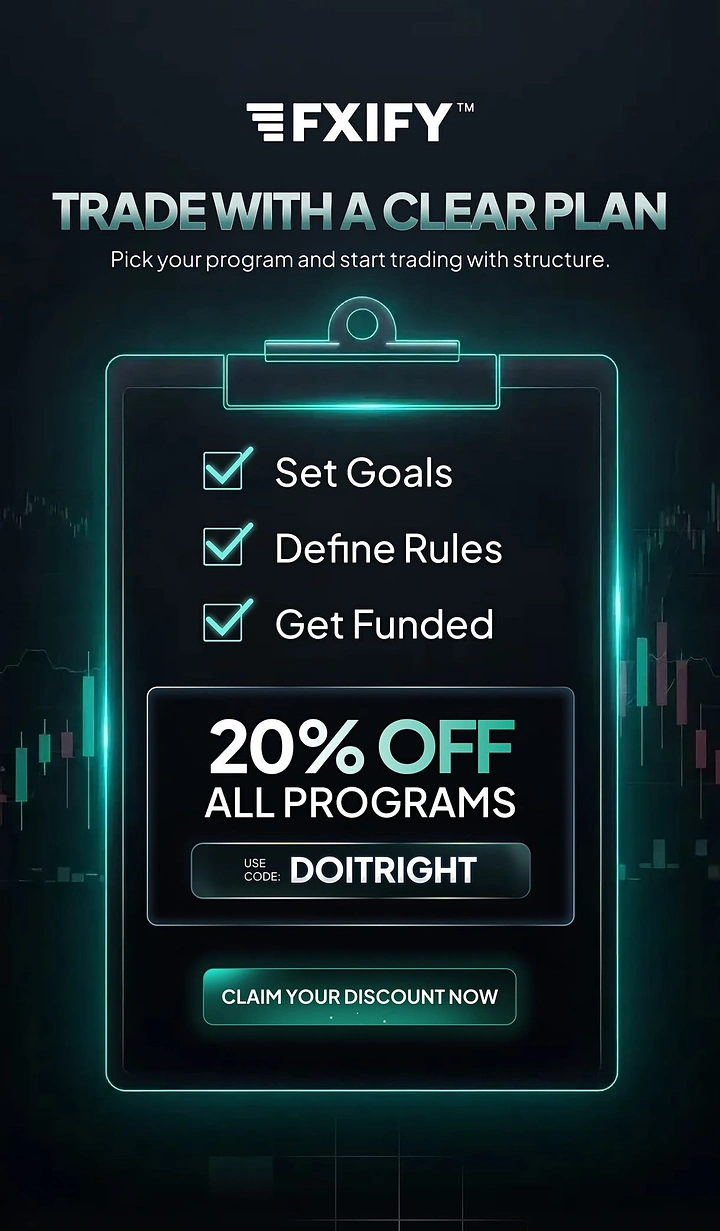 Stock Brokers & Investing creative ad: Glowing clipboard checklist as trading plan