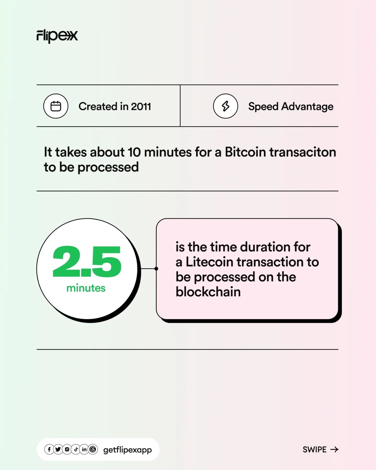 Carousel: Green outlined crypto coins tumbling along a curved path, slide 2