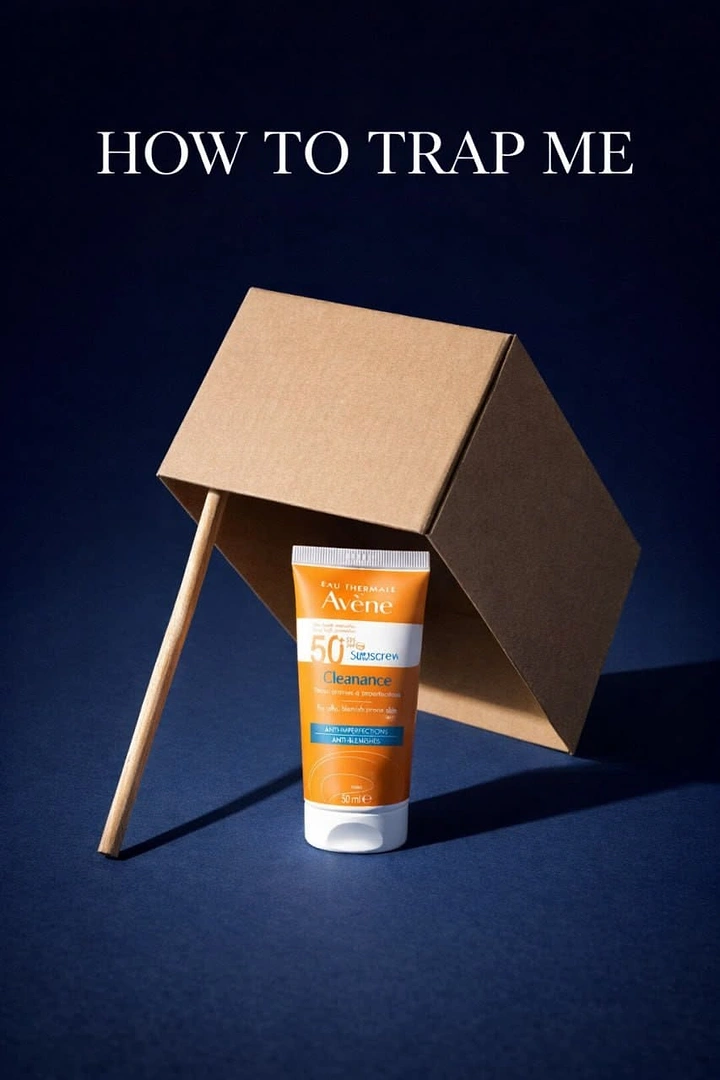 Sunscreen & Sun Care creative ad: Sunscreen trapped inside clever box