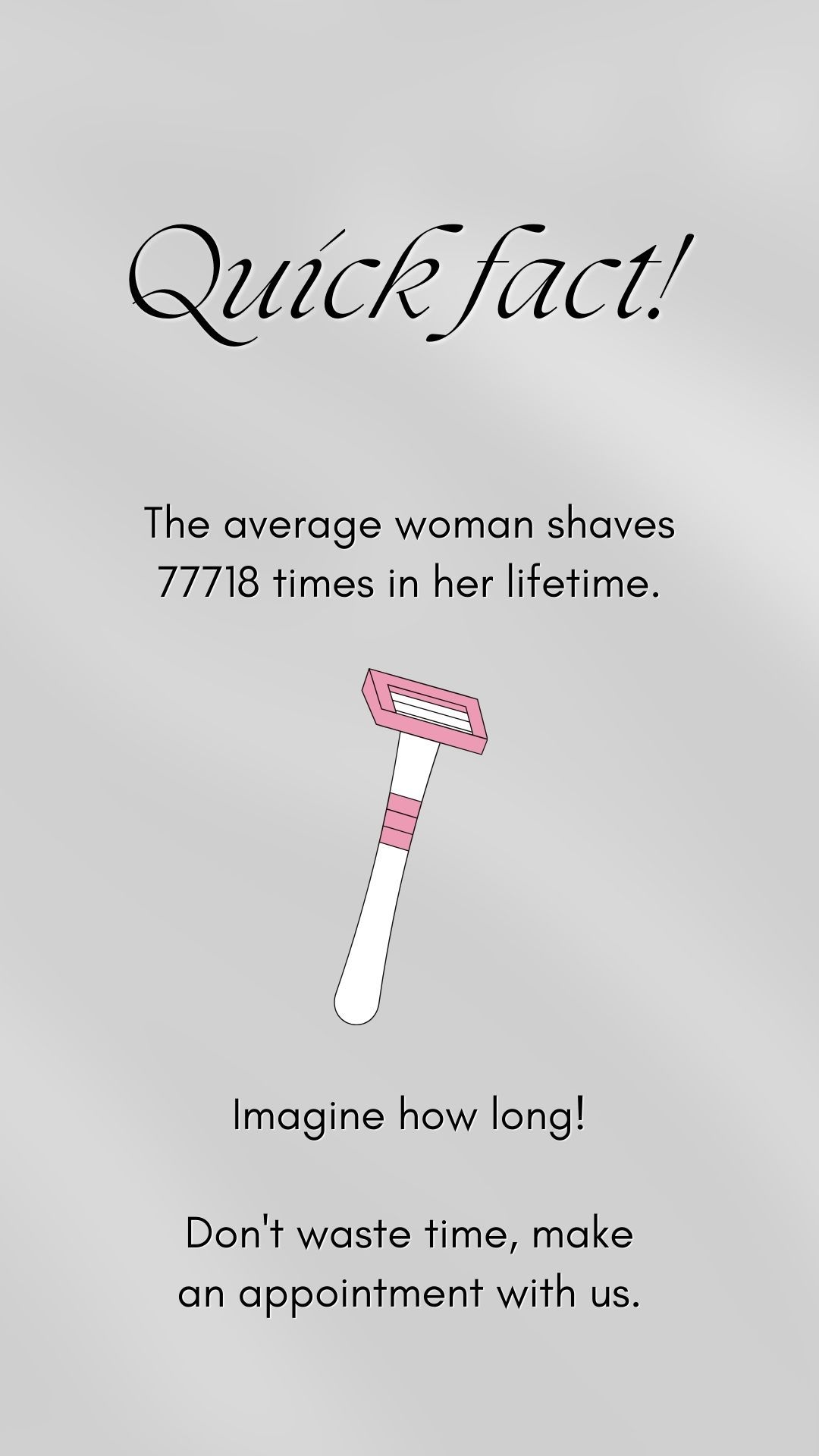 Story: 77,718 shaves stat, witty razor fact