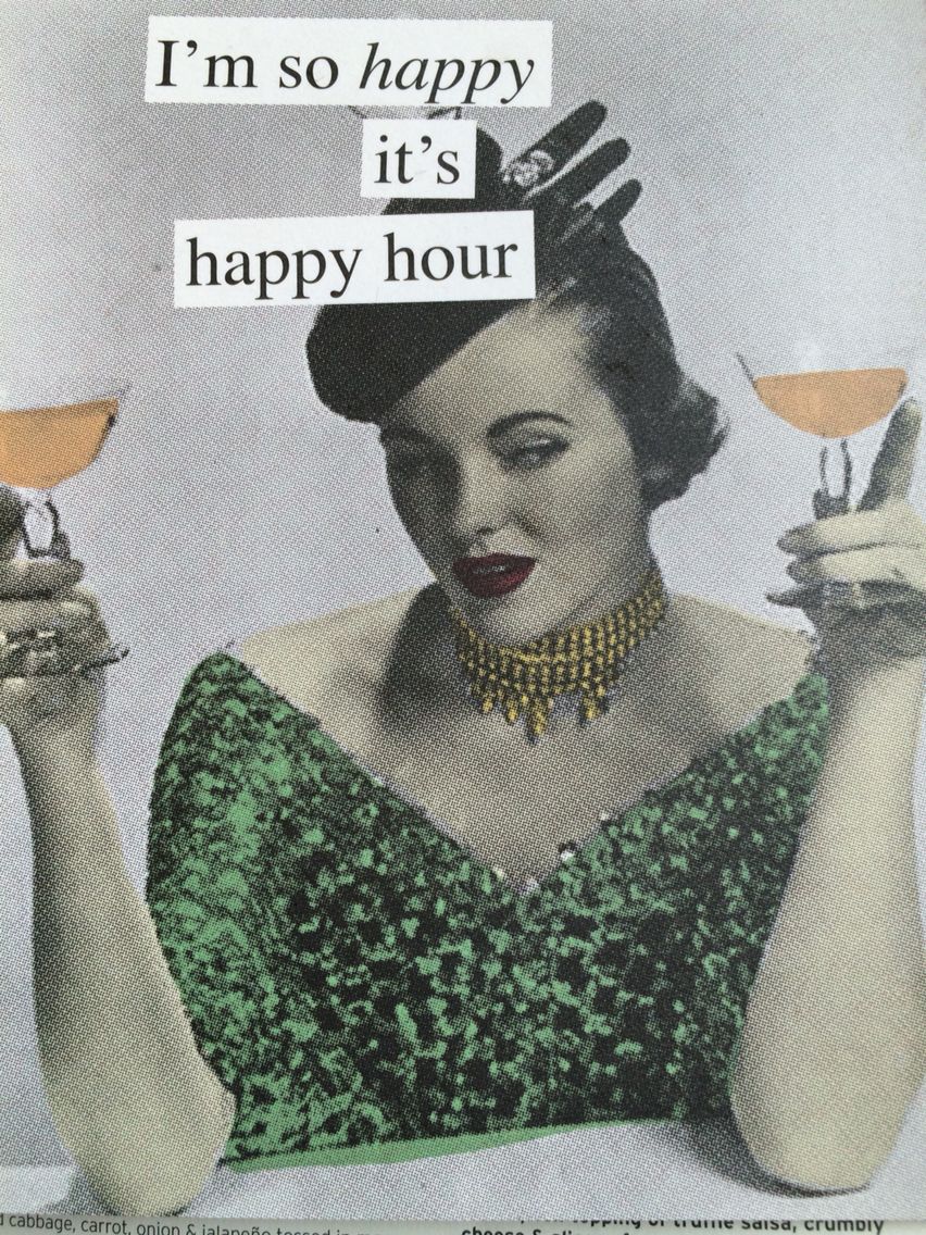 Instagram post: Witty vintage happy-hour collage