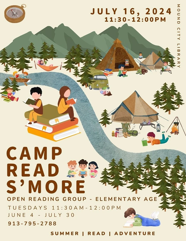 Summer Camps & Kids Activities creative ad: Reading camp built around s'more pun