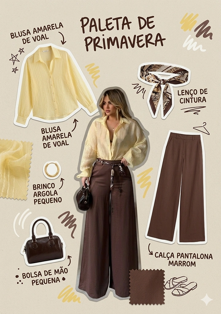 Plus-Size Fashion creative ad: Illustrated seasonal palette as fashion guide
