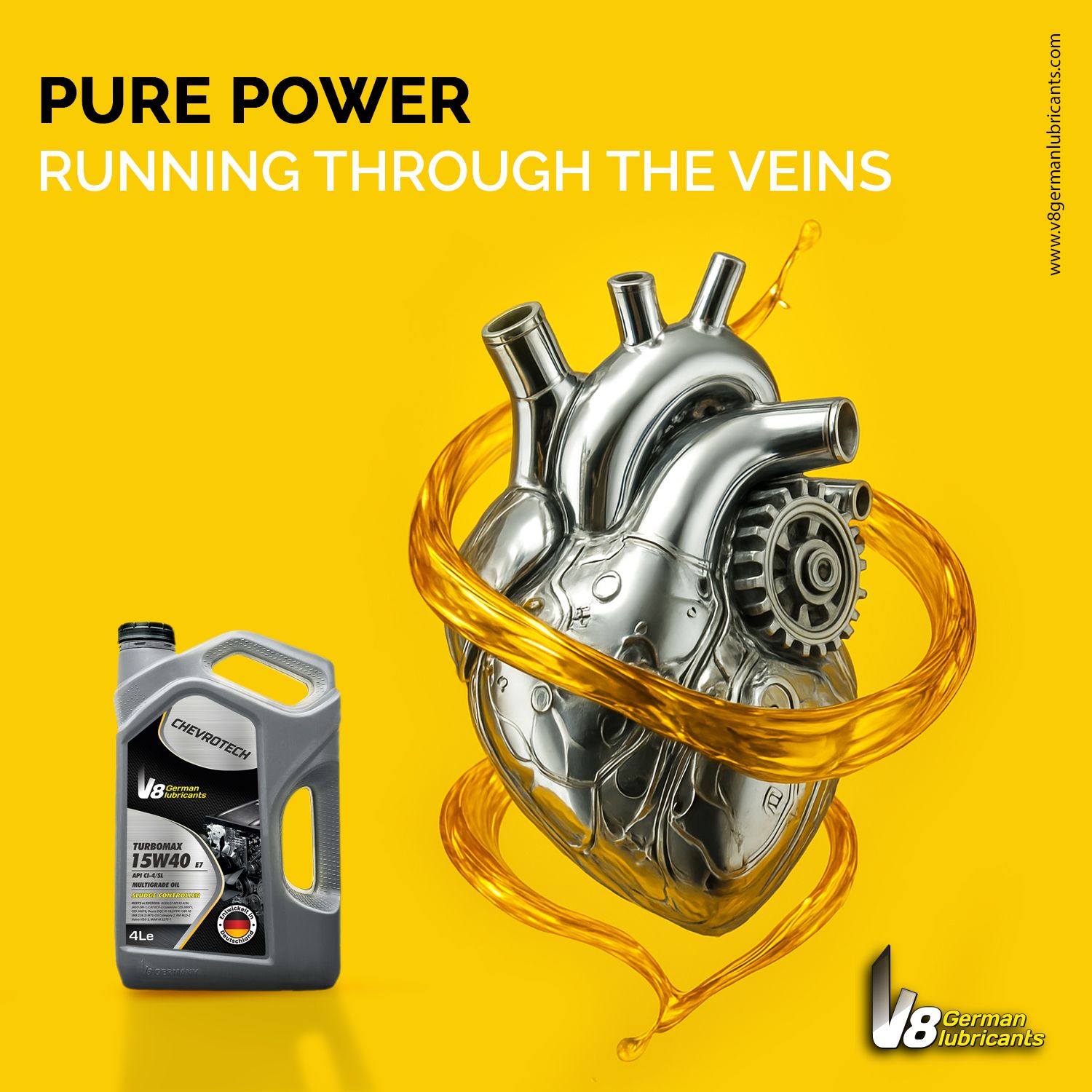 Instagram post: Oil becomes power flowing through mechanical veins