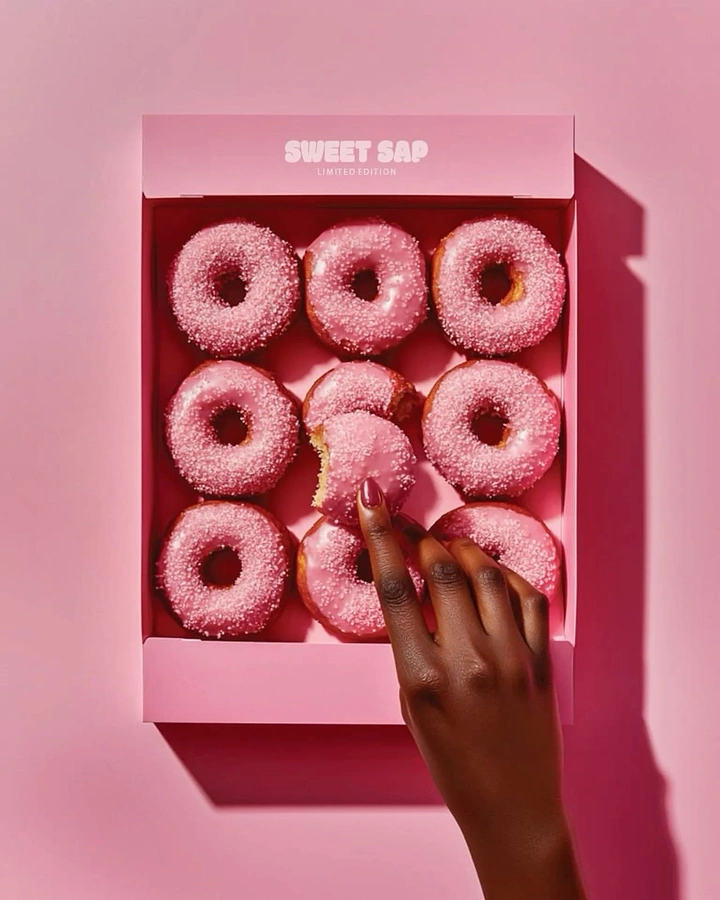 Donut Shops creative ad: Premium packaging and product presentation
