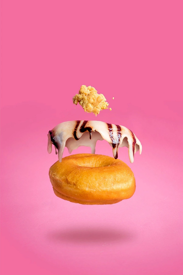 Donut Shops creative ad: Surreal floating donut product image