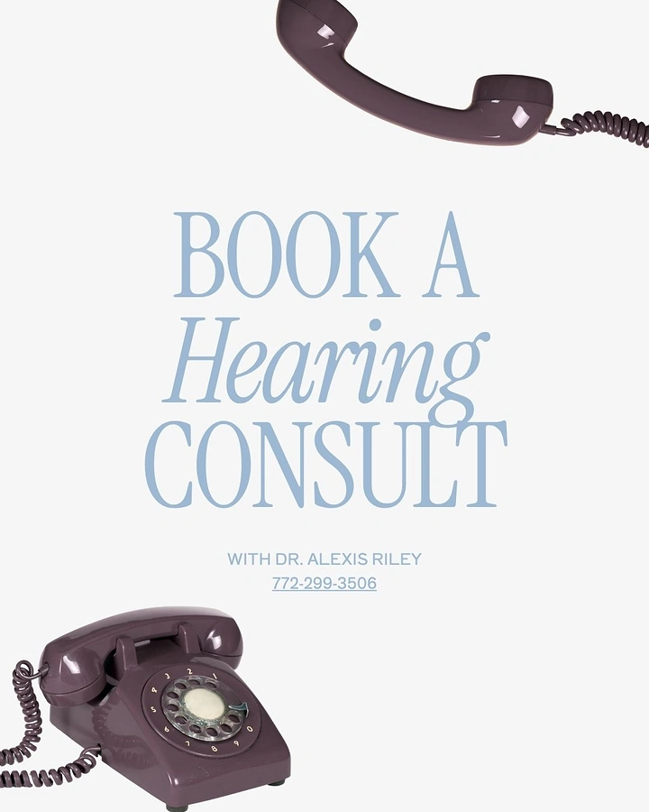 Hearing Aids creative ad: Retro phone framing consult booking