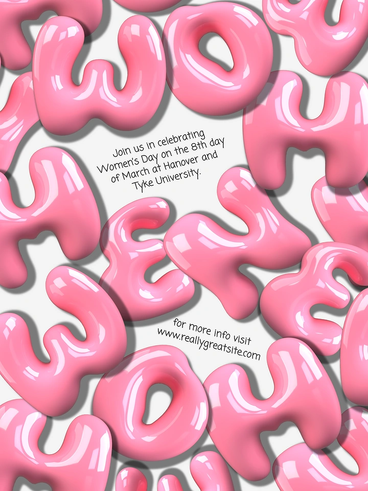 Women's Day creative ad: Inflated 3D 'WOMEN' letters fill the frame