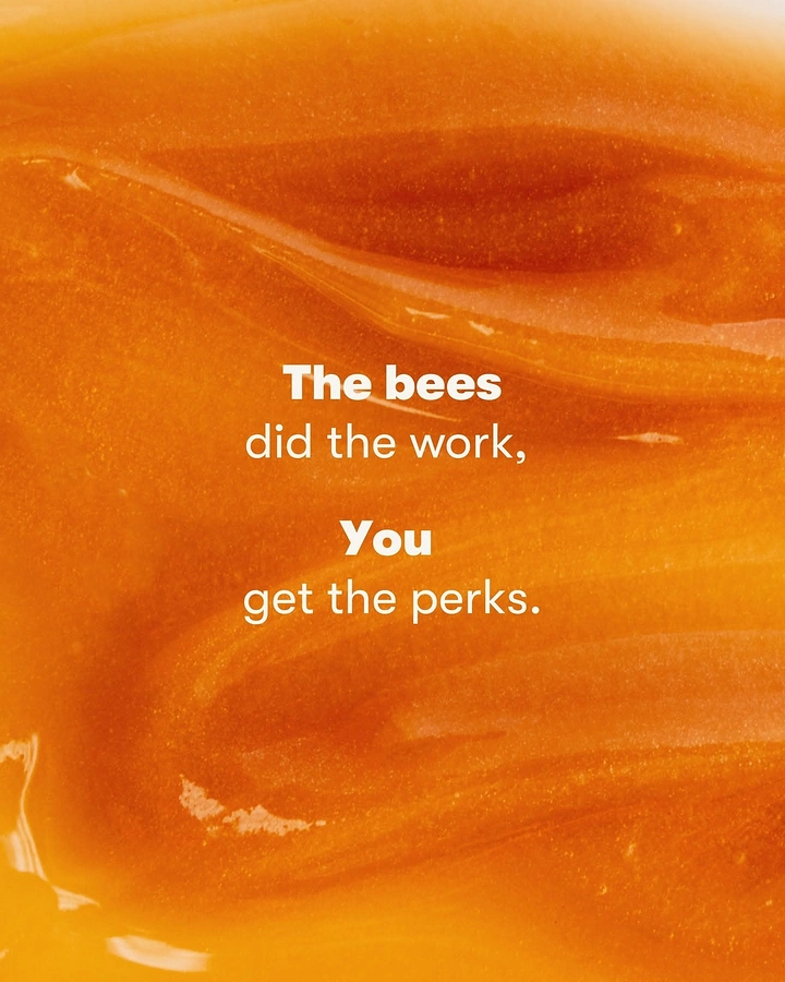 Honey Brands creative ad: Witty bees-and-benefits copy treatment