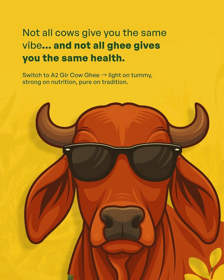 Dairy Brands creative ad: Cool sunglasses cow 'vibe' copy