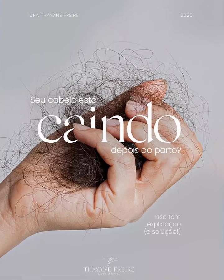 Hair Transplant & Hair Clinics creative ad: Fallen hair tangled around word caindo