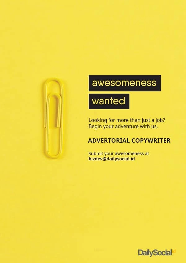 Agency creative ad: Minimal paperclip hiring ad, bold yellow
