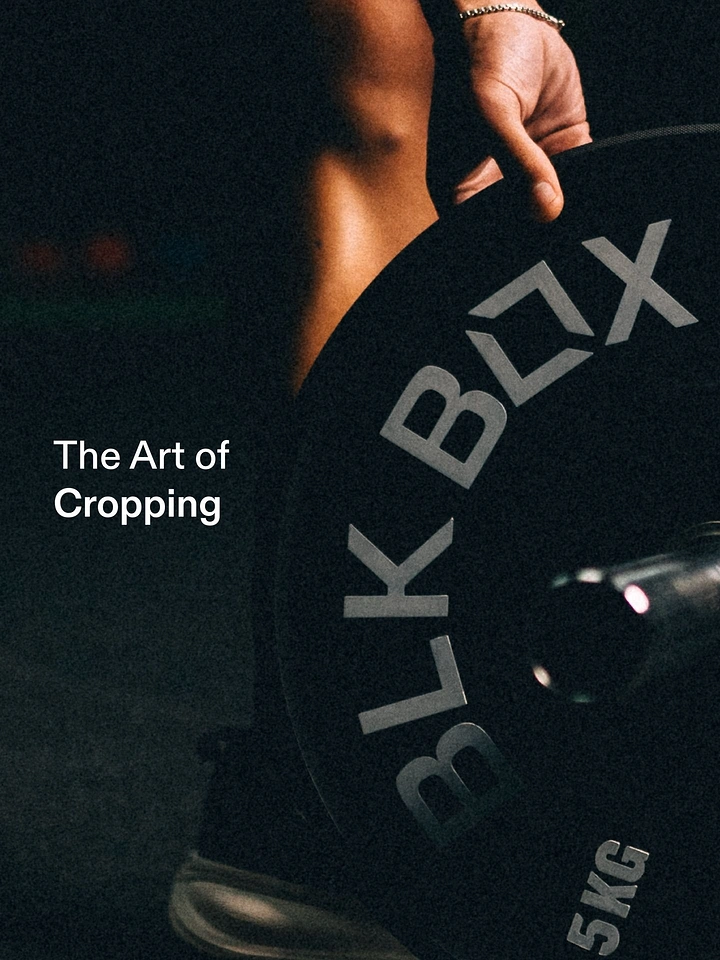 Fitness Equipment Stores creative ad: Cropping idea drives bold composition