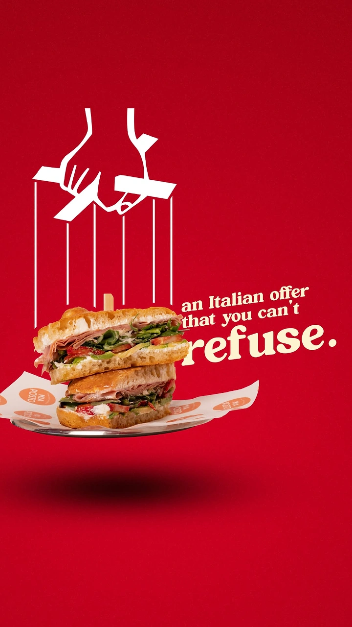 Italian Restaurants creative ad: Godfather pun sells Italian sandwich