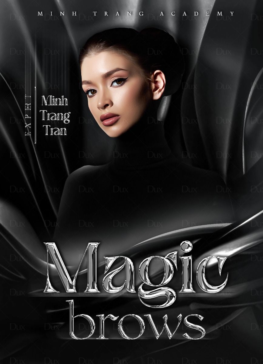 Instagram post: Magical brows concept with dramatic fashion craft