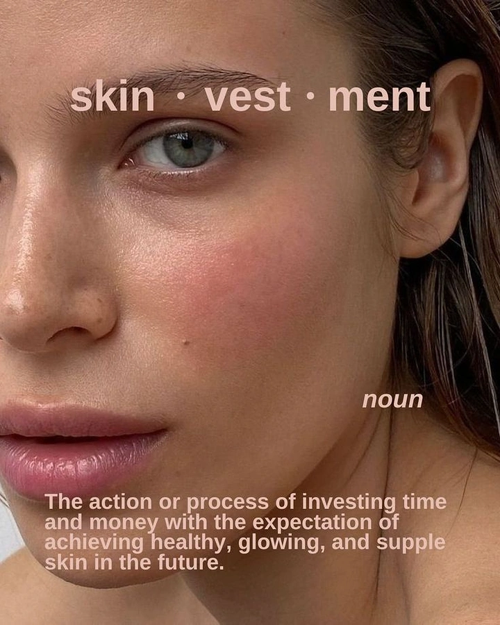Skin & Cosmetic Clinics creative ad: 'Skin-vestment' dictionary-definition wordplay