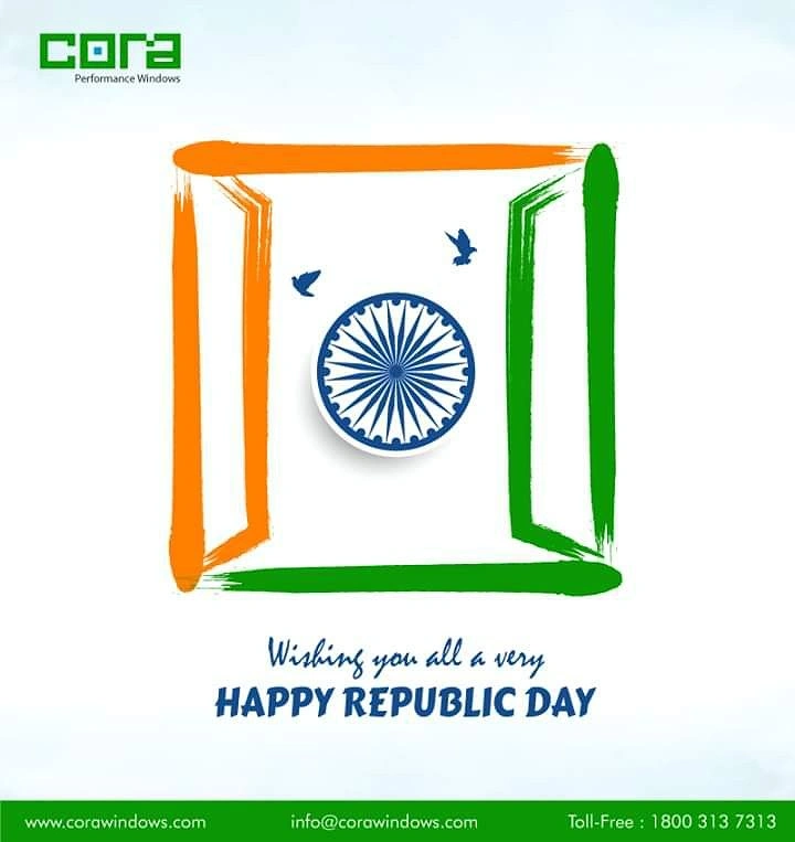 Republic Day creative ad: Window frame painted as tricolor