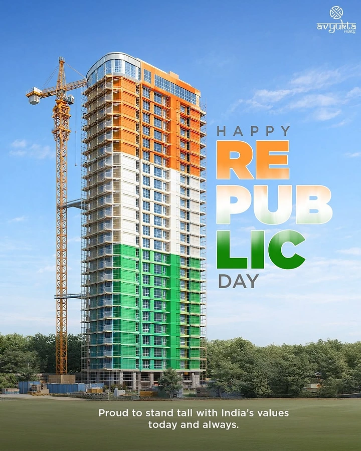 Republic Day creative ad: Tricolor tower 'standing tall', bold type