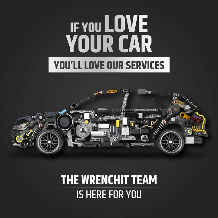 Auto Repair & Garages creative ad: Car built from exposed mechanical parts
