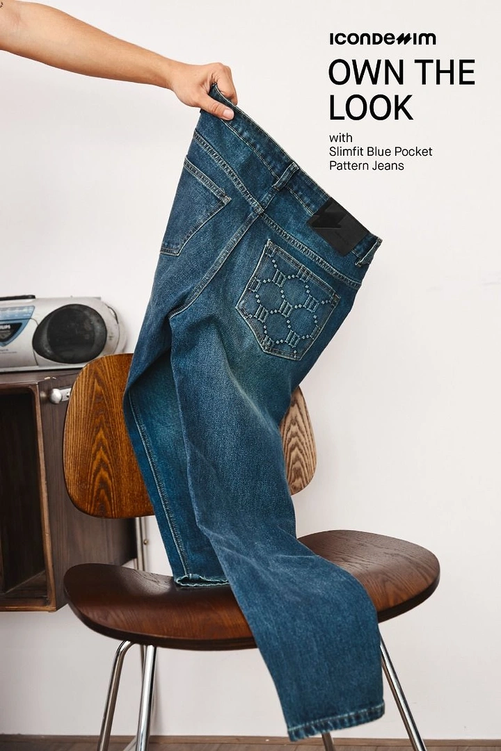Denim & Jeans Brands creative ad: Jeans become furniture in witty layout