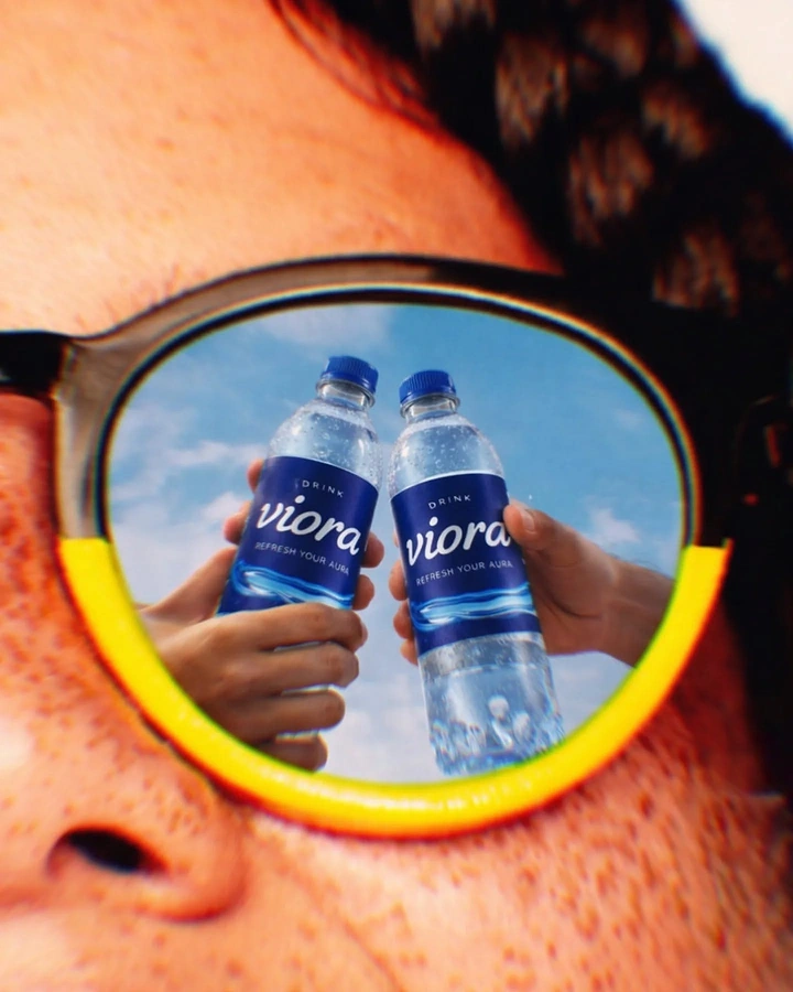 Packaged Drinking Water creative ad: Mirror turns hydration into self-image