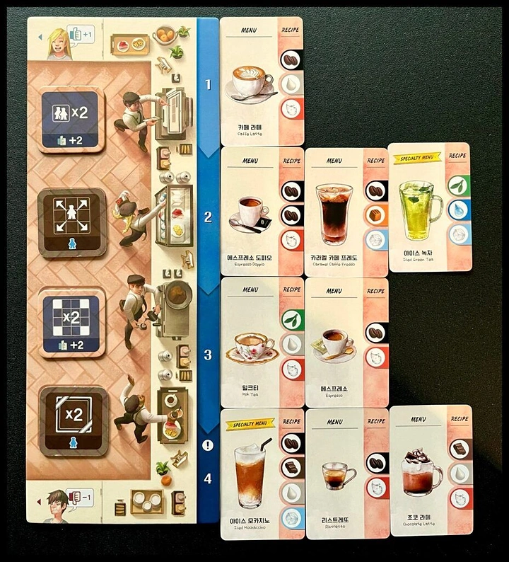 Board Games & Game Cafes creative ad: Menu becomes a game board