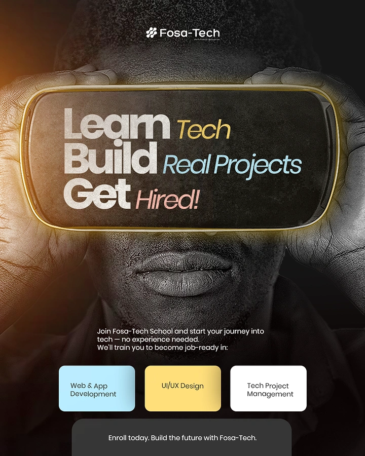 Computer Training Institutes creative ad: Monochrome man holding VR headset with headline inside visor