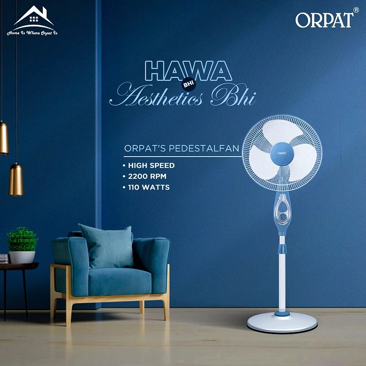 Home Appliances creative ad: Hawa aesthetics pun, calm fan styling