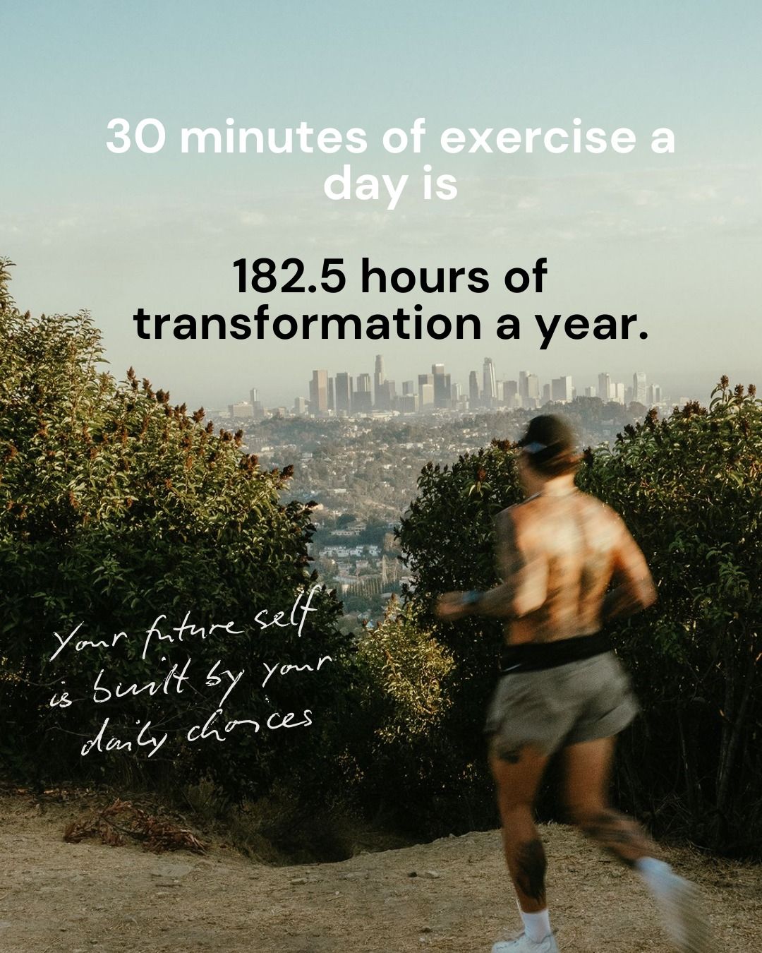 Instagram post: Exercise-time calculation makes transformation tangible