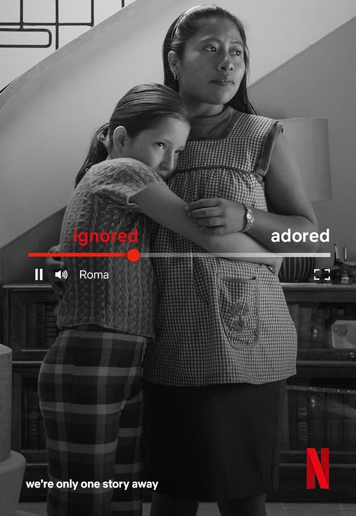 Streaming, OTT & TV Channels creative ad: Player-interface framing supports ignored-adored idea