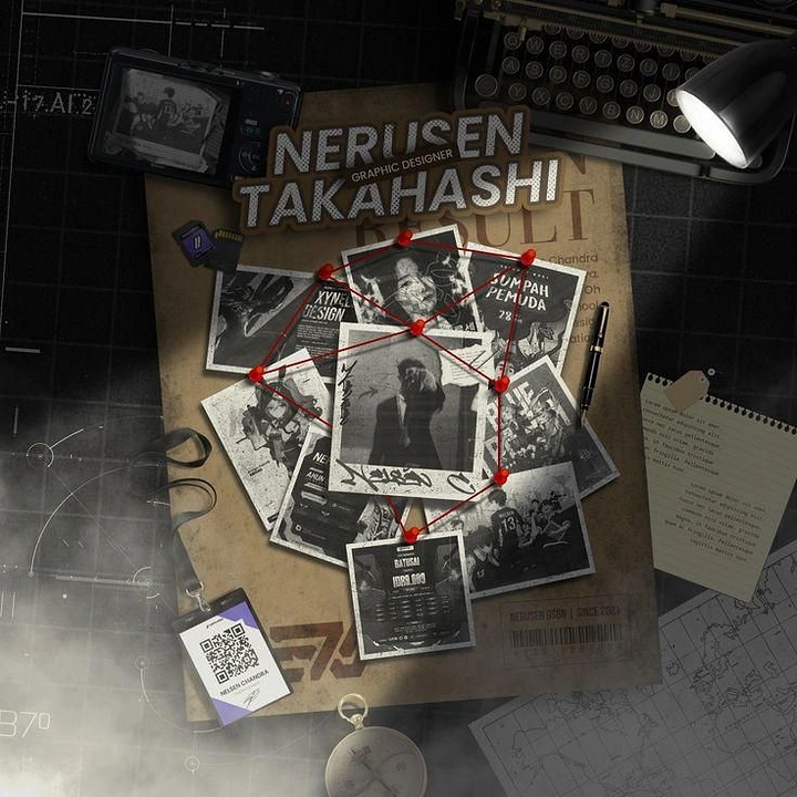 Escape Rooms creative ad: Detective evidence-board mystery concept
