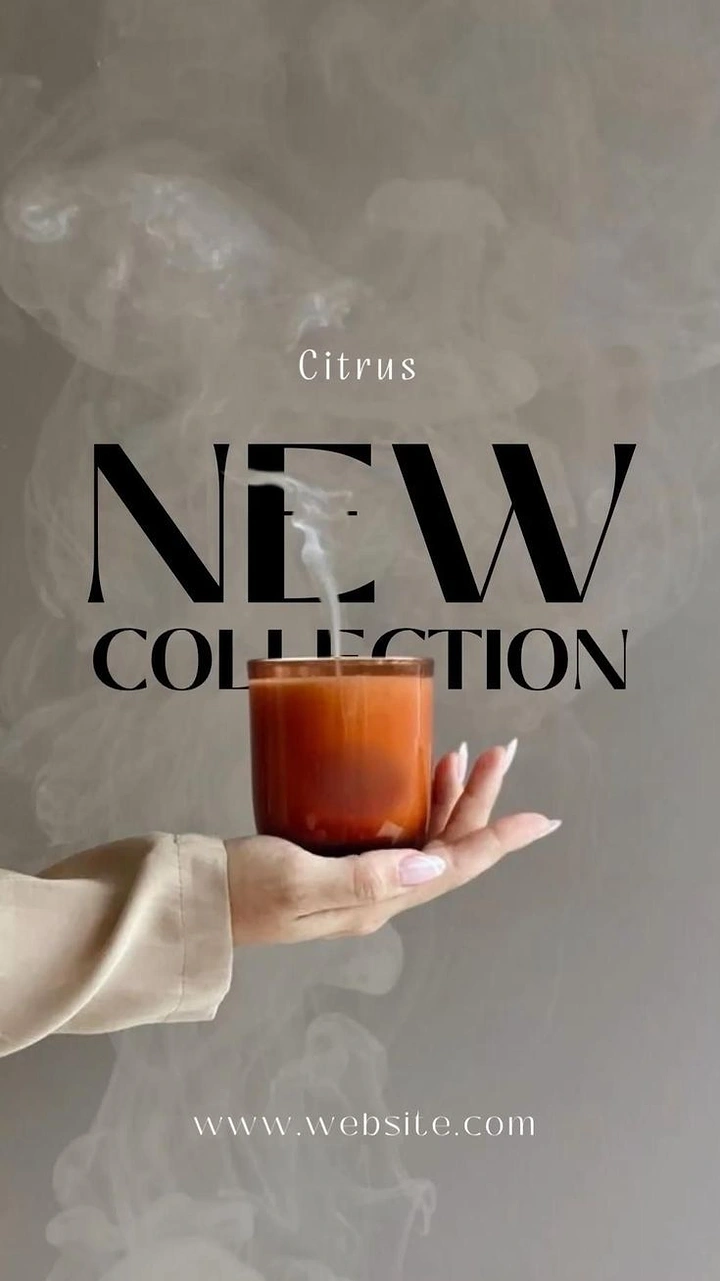 Candles & Home Fragrance creative ad: Candle replaces letter in NEW headline