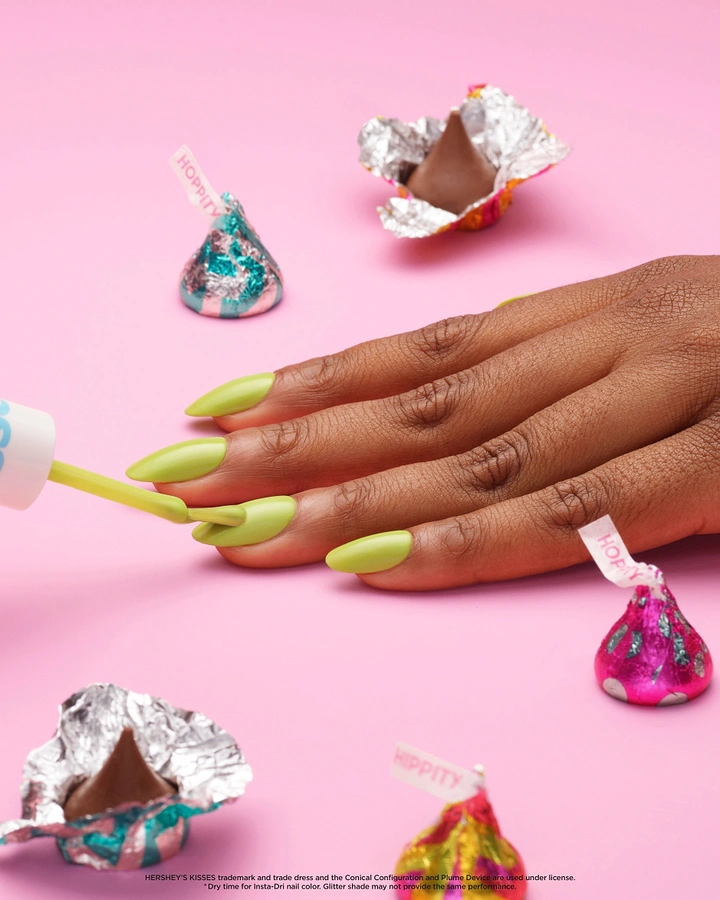 Nail Salons creative ad: Hershey's Kisses candy-colour nail collab ad