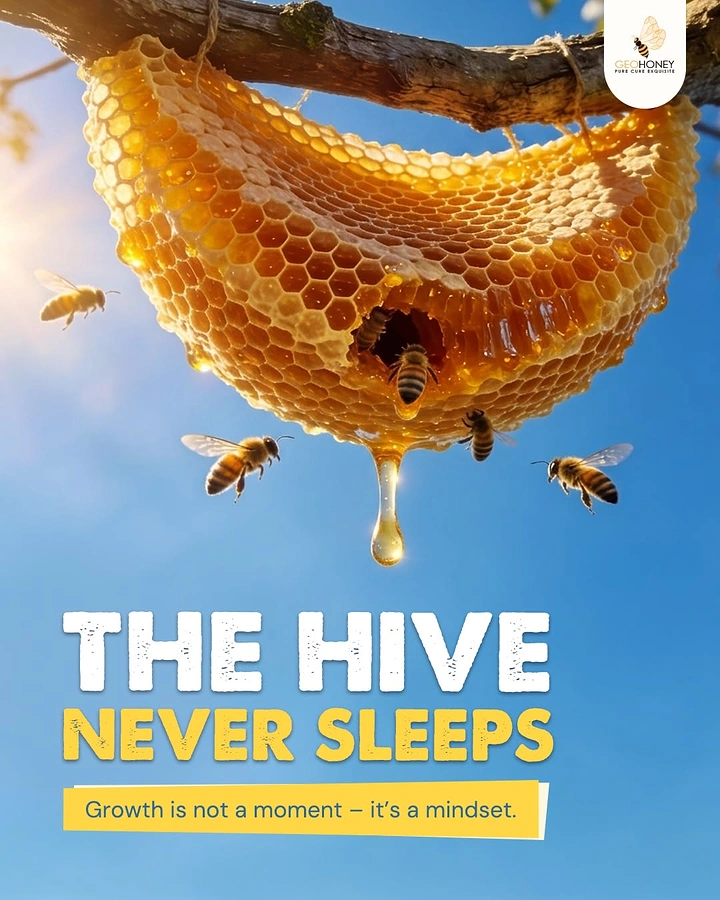 Honey Brands creative ad: Hive metaphor supports growth copy