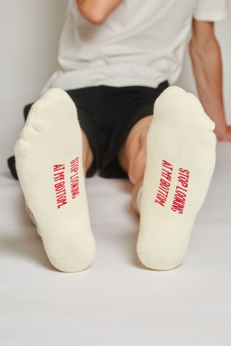 Story: Playful copy is integrated into sock product