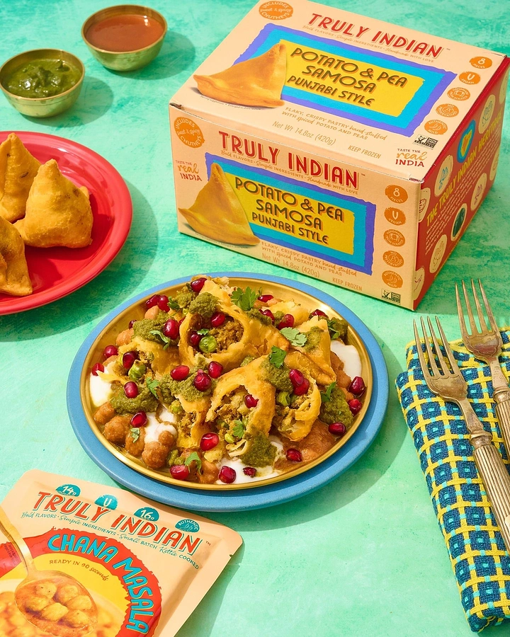 Indian Restaurants creative ad: Premium packaging and styled food presentation