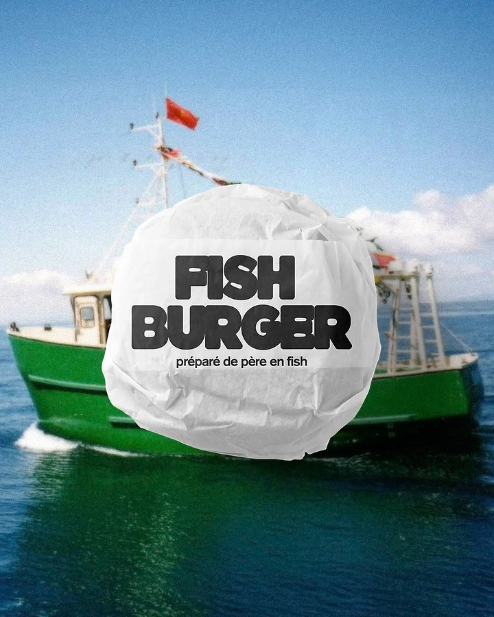Seafood Restaurants creative ad: Fish burger wrapped like boat cargo