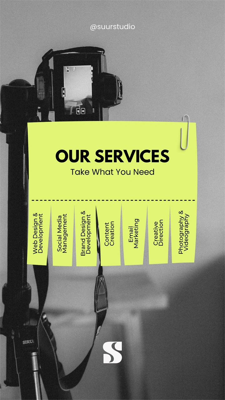 Agency creative ad: Tear-off flyer tabs listing agency services
