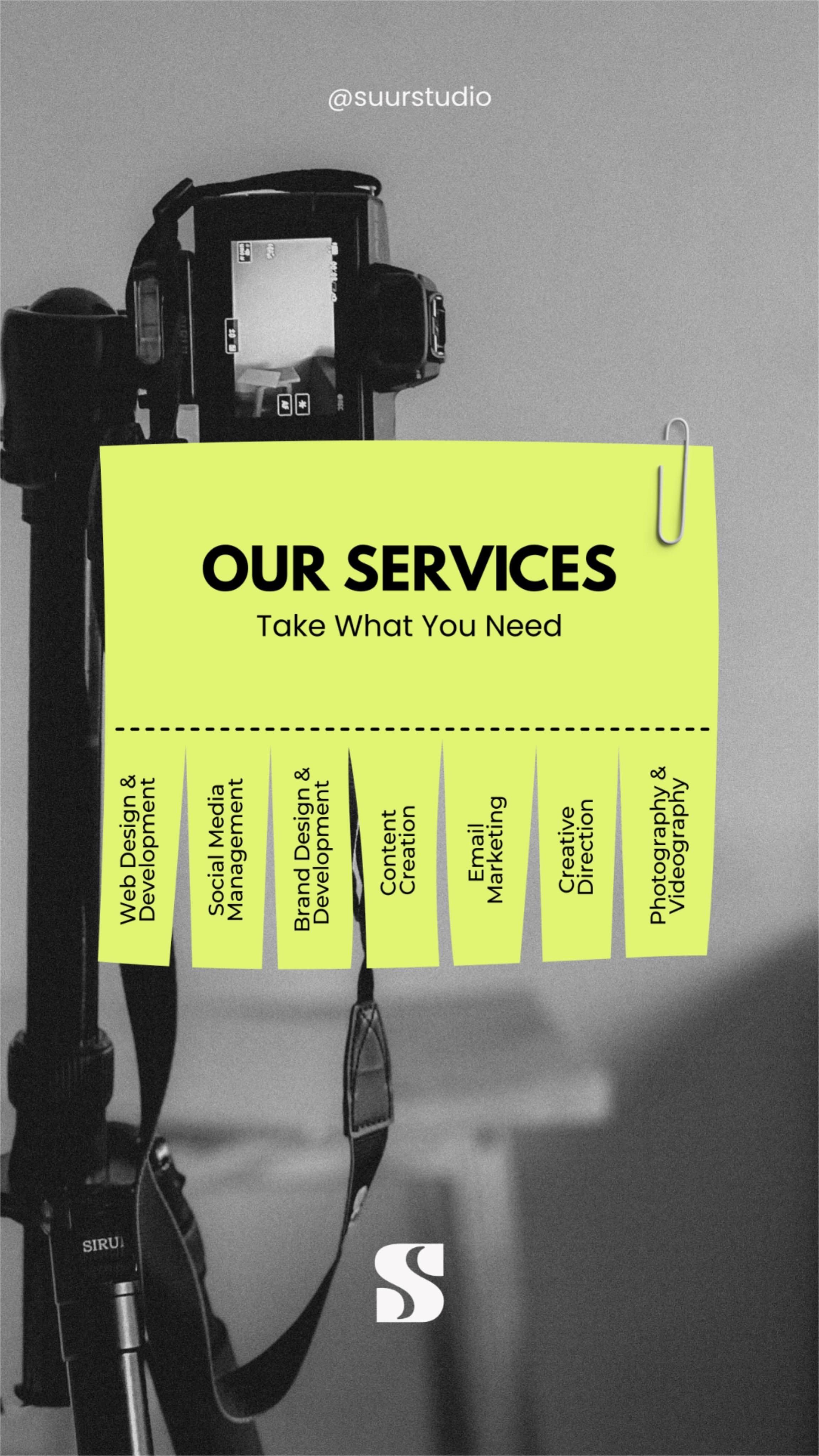 Tear-off flyer tabs listing agency services