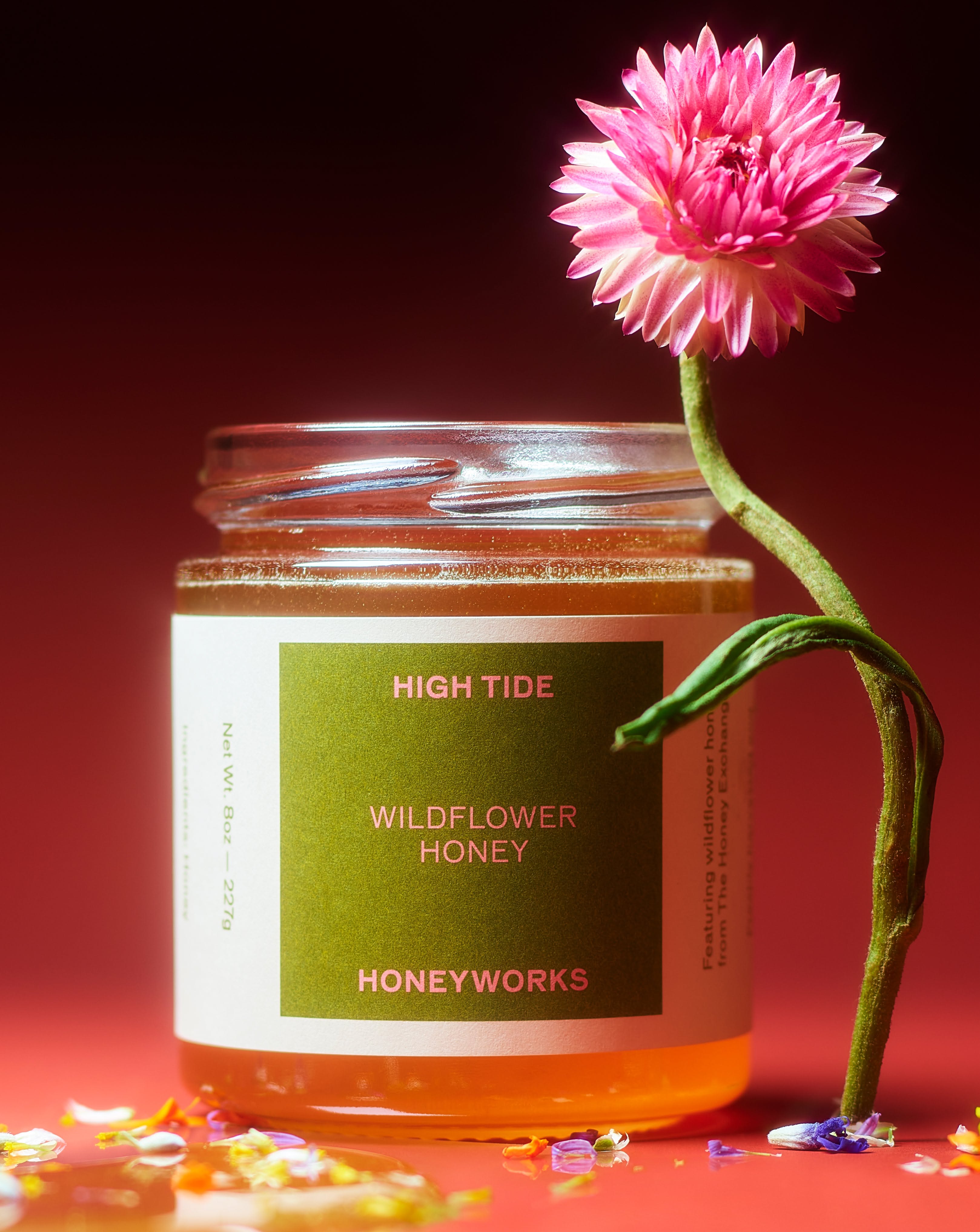 Instagram post: Flower grows from honey jar