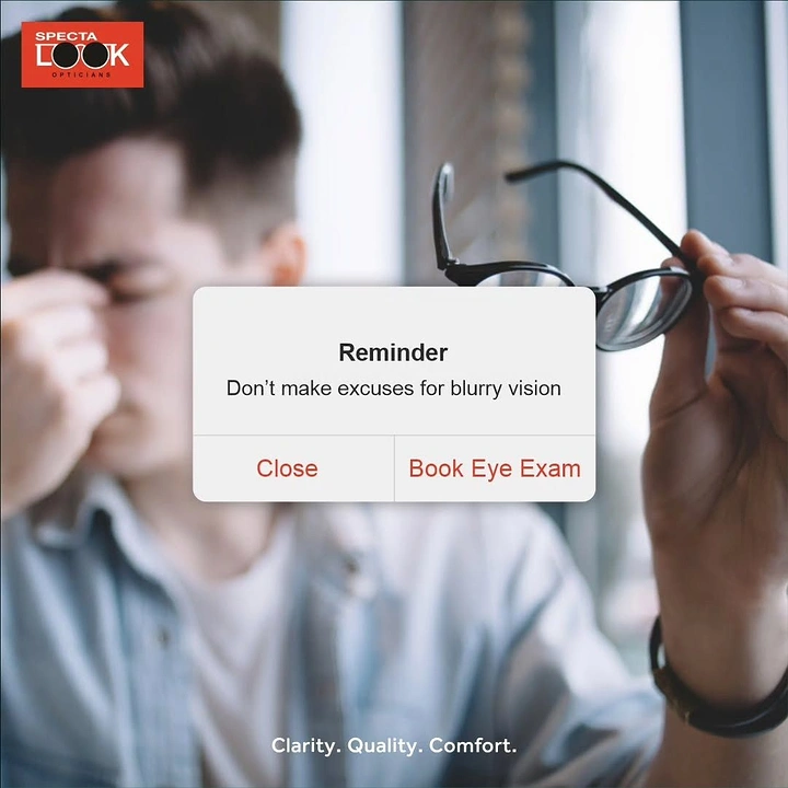Opticians & Eye Care creative ad: Phone reminder popup: book eye exam