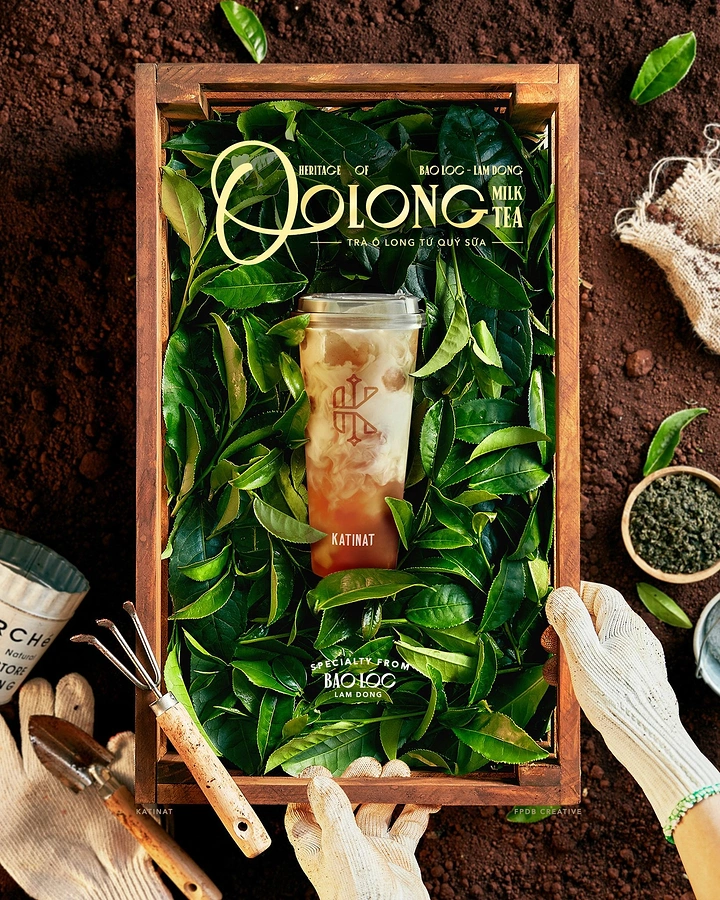 Tea & Chai Brands creative ad: Tea drink framed as garden bed