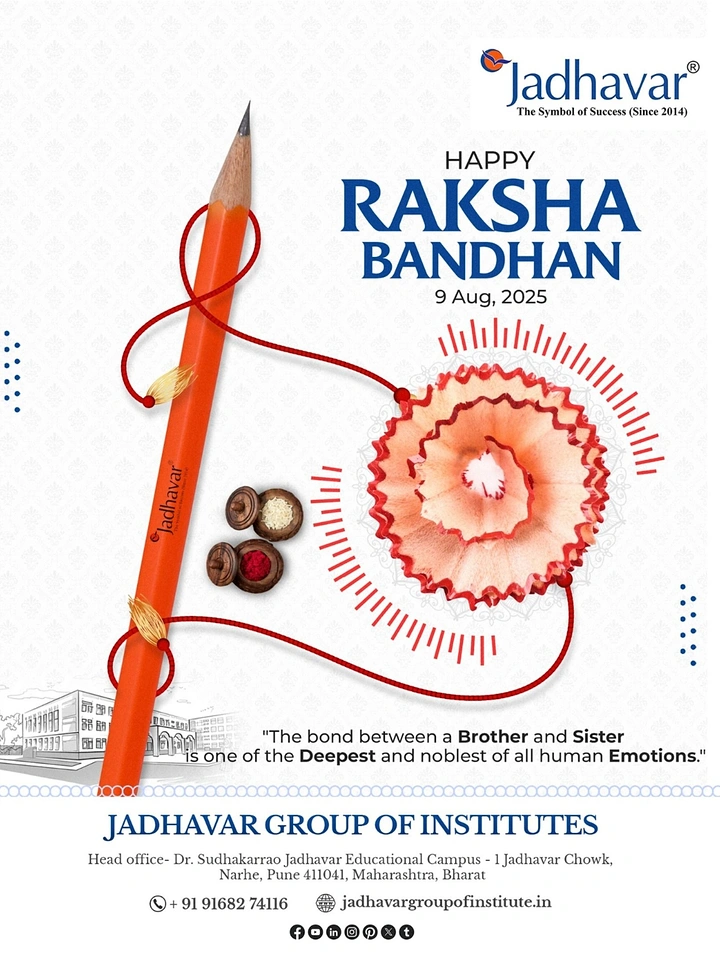Raksha Bandhan creative ad: Pencil shavings form rakhi for institute