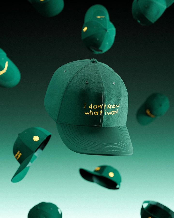 Hats & Caps creative ad: Surreal floating caps reinforce playful copy