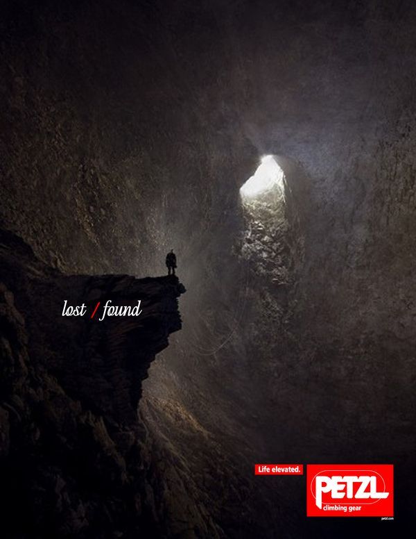 Instagram post: Cave opening creates lost-found metaphor