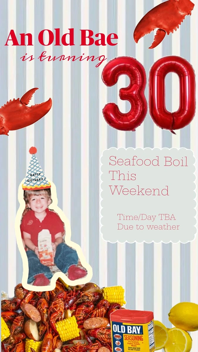 Seafood Restaurants creative ad: Old Bay birthday pun drives event poster