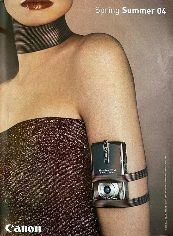 Cameras & Camera Stores creative ad: Camera transformed into fashion accessory