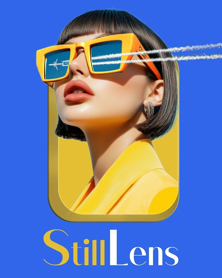Sunglasses Brands creative ad: Oversized frames become image windows